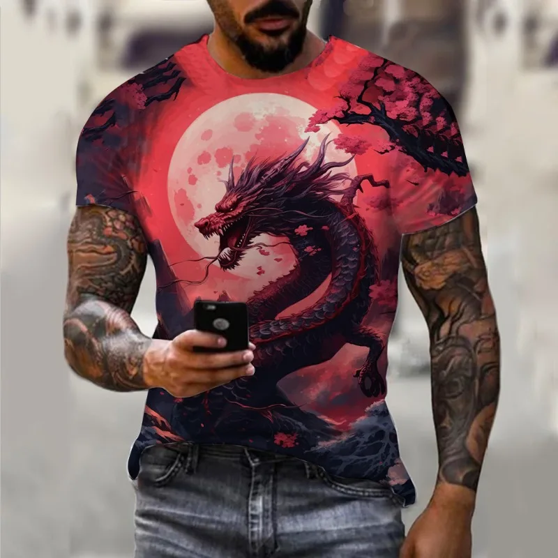 

Mens T Shirt Dragon for Men Clothing Oversized Haikyuu Graphic T Shirt Tee Y2k Kanye Ropa Casual Fashion Short Sleeve Onlyfans