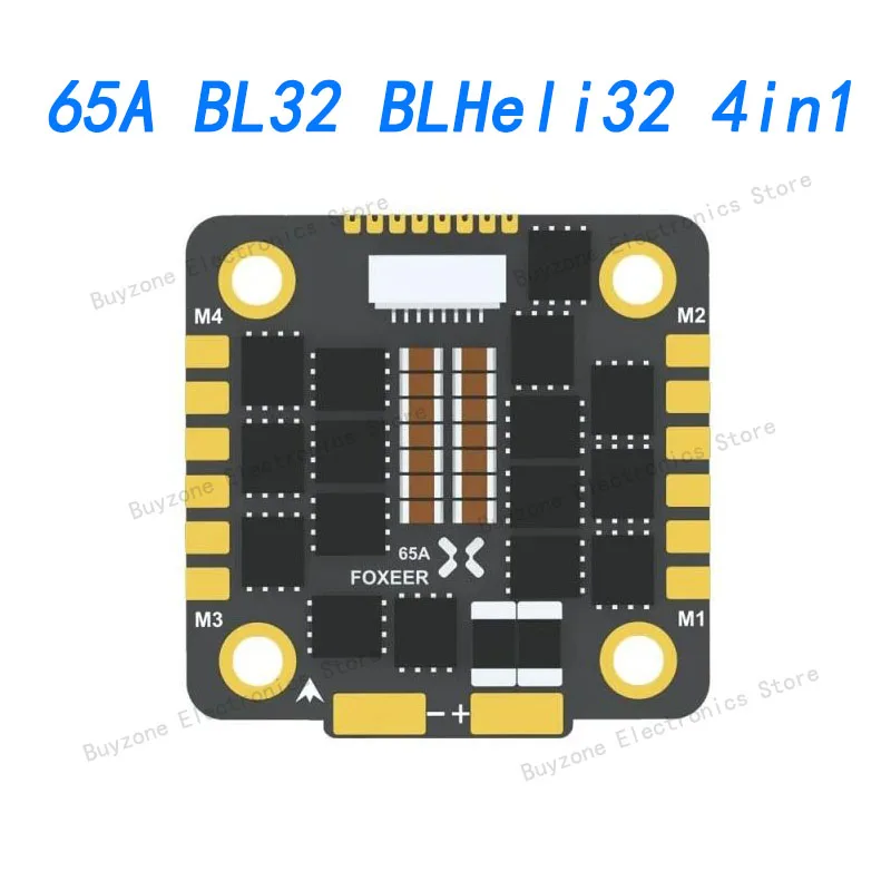 

Foxeer Reaper F4 128K 65A BL32 BLHeli32 4in1 9~40V 3-8S ESC 30.5*30.5mm M3 DShot1200 For FPV Racing Drone