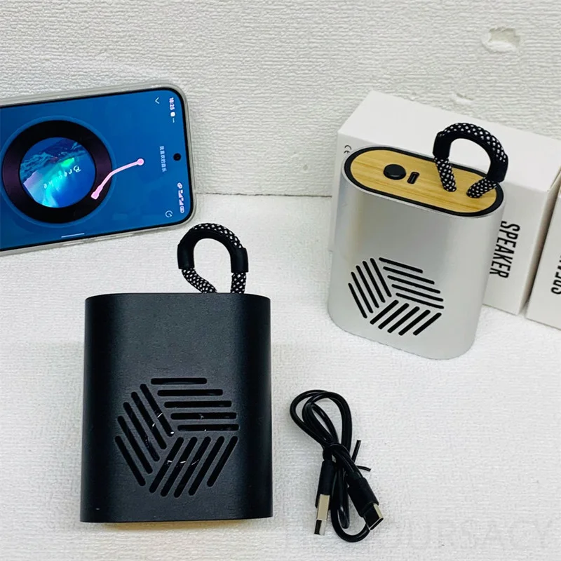 

HIFI Stereo Wireless Bluetooth5.3 Speaker Eco-friendly Wooden Aluminum Alloy Musicbox Outdoor Portable Mini Subwoofer Gift Style