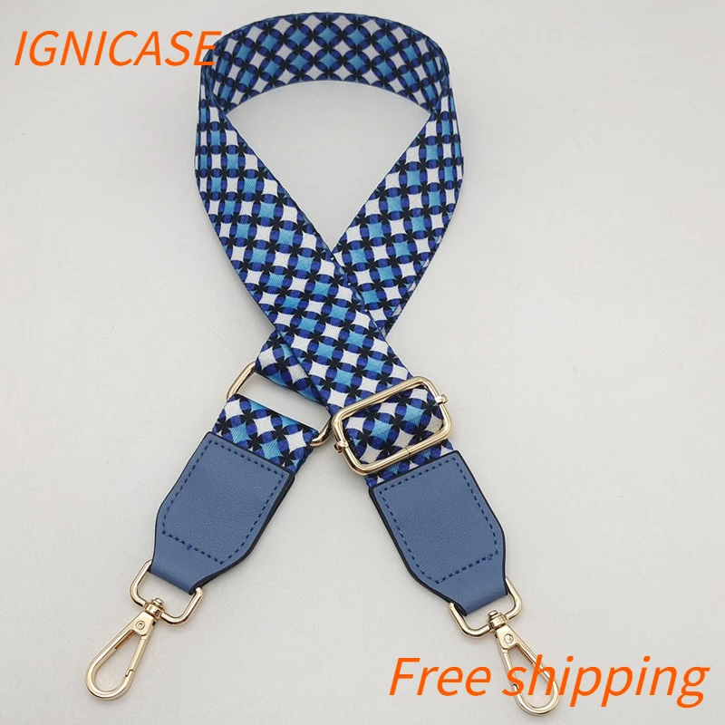 IGNICASE Fashion Bag Replacement Strap Adjustable Versatile Messenger Bag Strap Vintage Ethnic Style Bag Strap Accessories