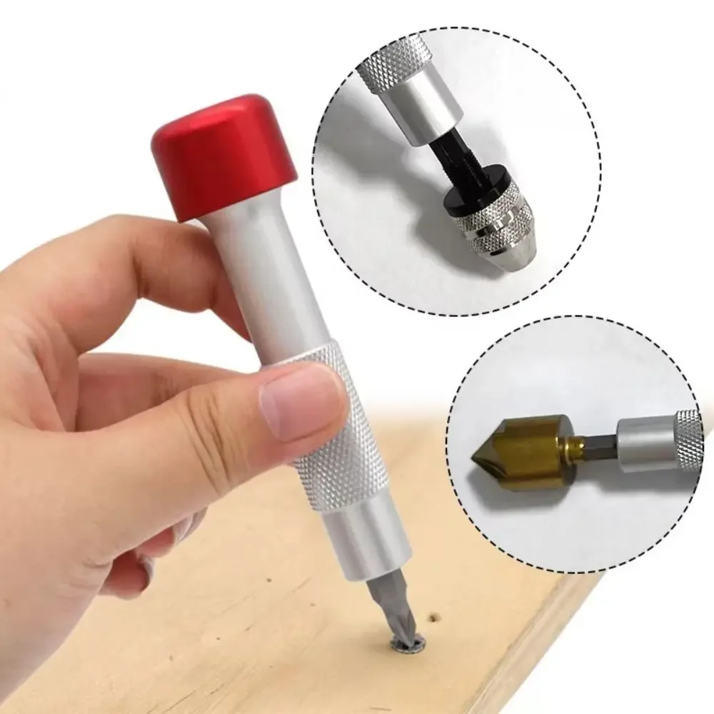 

Red Hat Reinforced Screwdriver Handle 180 Degree Rotation Aluminum Turned Screwdriver Non-slip Repair Tool Manual Drilling