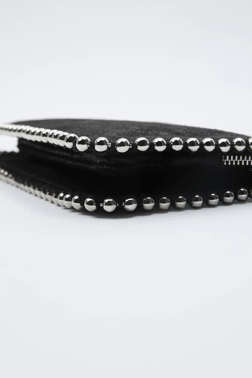 Chain Texture Small Square Bag Versatile Fashion Rivet Decoration Black Shoulder Crossbody Bag