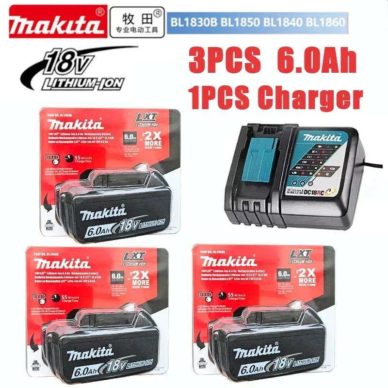 Originele Makita 18V accu 5ah/6ah Li-Ion accu voor Makita BL1830 BL1815 BL1860 BL1840 Makita vervangende accu voor elektrische gereedschappen
