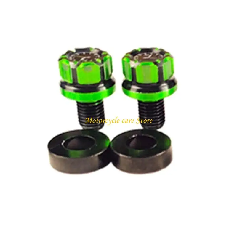 U75F 2 قطعة ثقب دراجة نارية مسامير مقاومة للصدأ العالمي الألومنيوم الرؤية الخلفية المقابس لمعظم دراجة نارية سكوتر