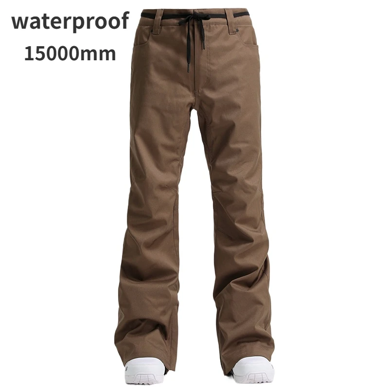 Ski pants snowboard double board thin version warm and waterproof men and women