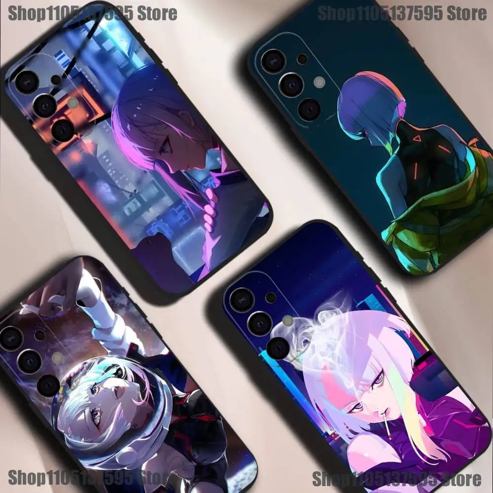 

Hot Anime Lucy C-CyberpunkS Phone Case For Samsung S25,S24,S21,S22,S23,S30,Ultra,S20,Plus,Fe,Lite,5G Black Cover