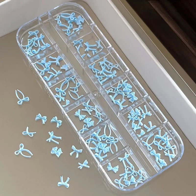 Little Cute Bow Tie Colorful Bowknot Leopard Ribbon Charms Sweet Korean Nail Art Accessories Lovely Decorations Manicure Tools