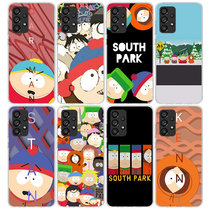 Cartoon S-South P-Parkes Phone Case For Samsung Galaxy A15 A14 A13 A12 A55 A54 A53 A52 A35 A34 A33 A32 A25 A24 A23 A22 A04S A03S