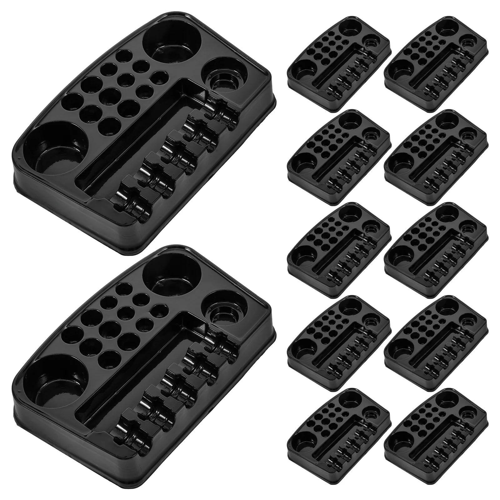 

12Pcs Small Disposable Tattoo Ink Palettes Thickened Plastic Ink Holders Stable Base Tattoo Pigment Trays Makeup Pigment Palette