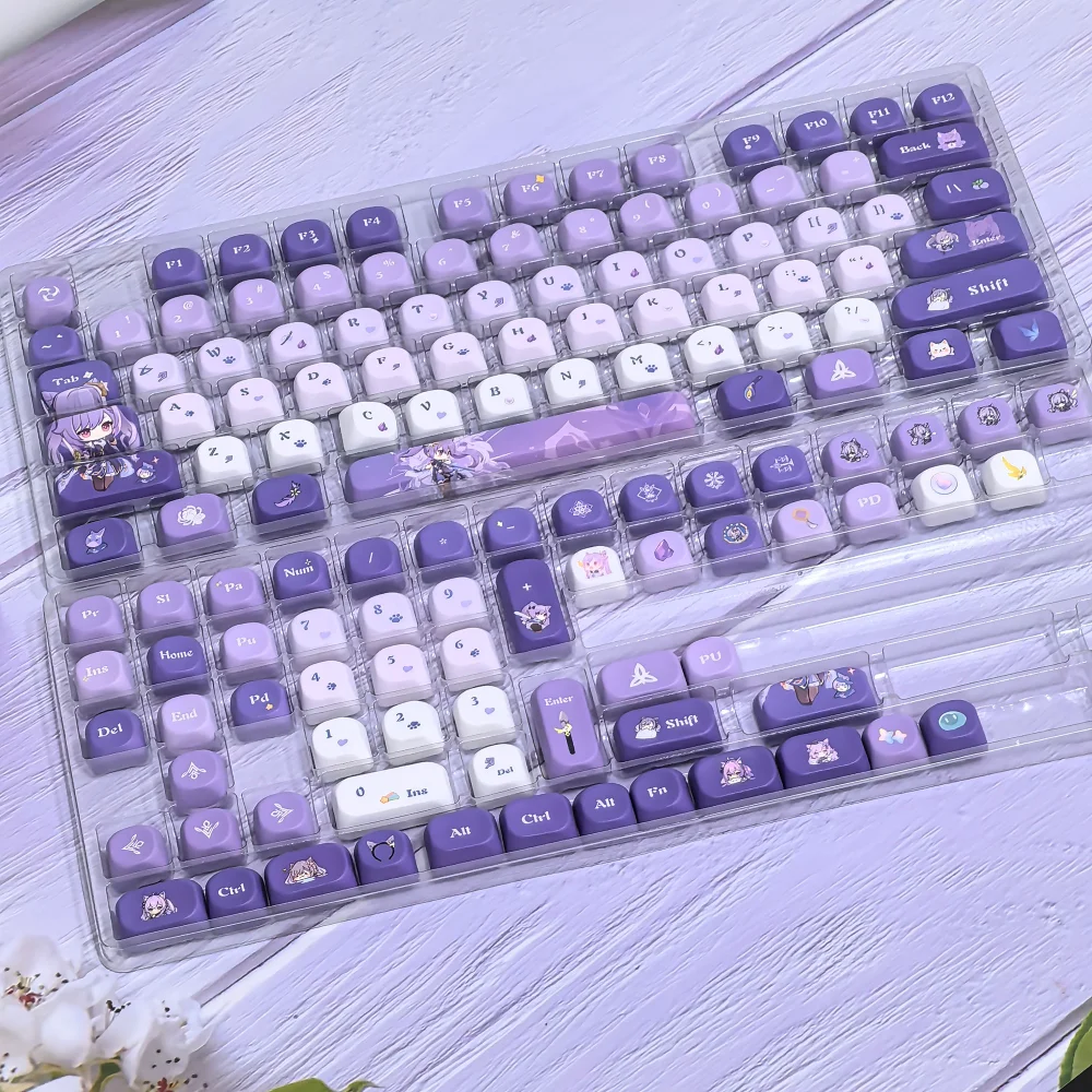 

Anime Personalized MOA Keycaps Set PBT Small Full Set of Haragami Cute for MX Switch 60/84/90/104/108 Mechanical Keyboards