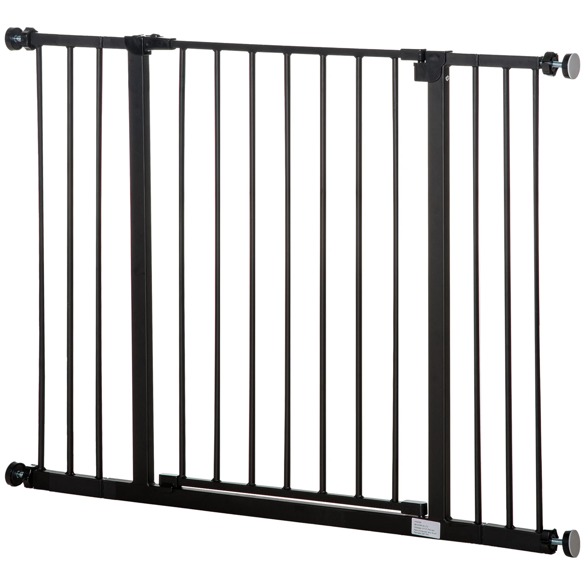 PawHut security barrier extendable metal doors and stairs for dogs and baby barrier doors pet 76-107x76 cm