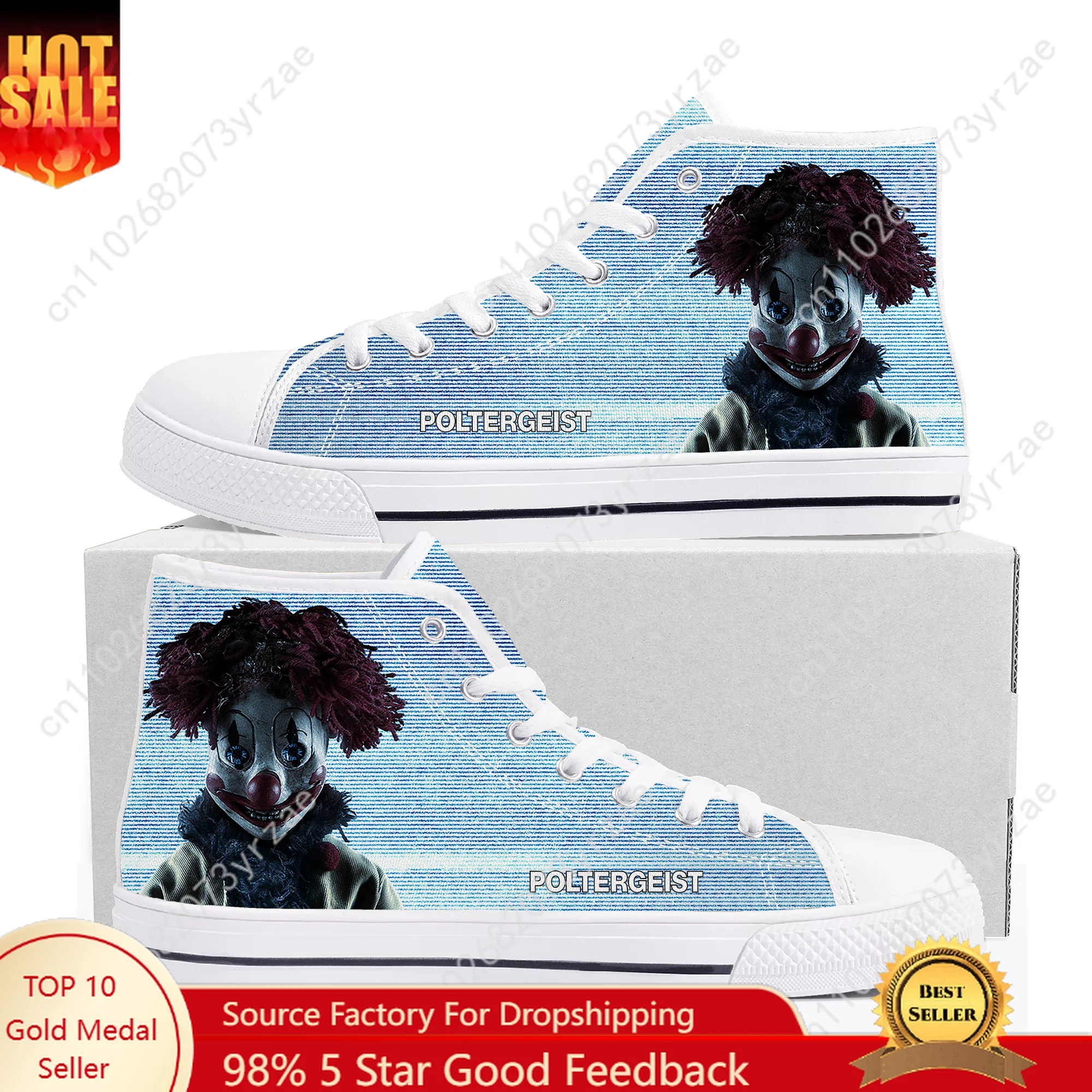 

Poltergeist High Top High Quality Sneaker Mens Womens Teenager Canvas Sneaker Casual Personalized Patterns Shoe Customized Shoes