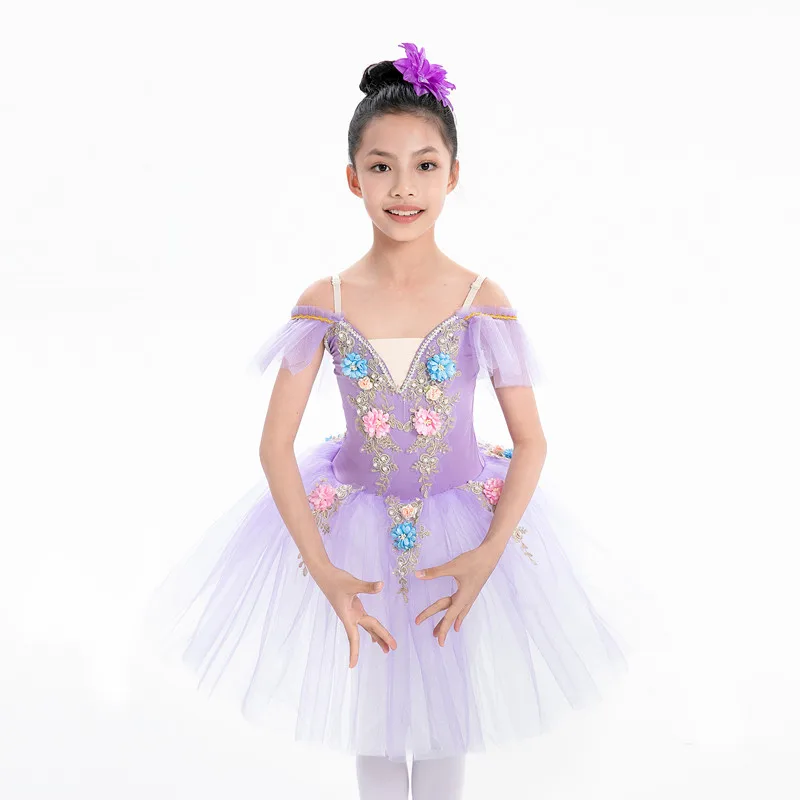 Jupe de ballet pour enfants, jupe de danse pour filles, vêtements d'artiste de ballet, jupe de danse pour enfants, vêtements de groupe de spectacle sur scène