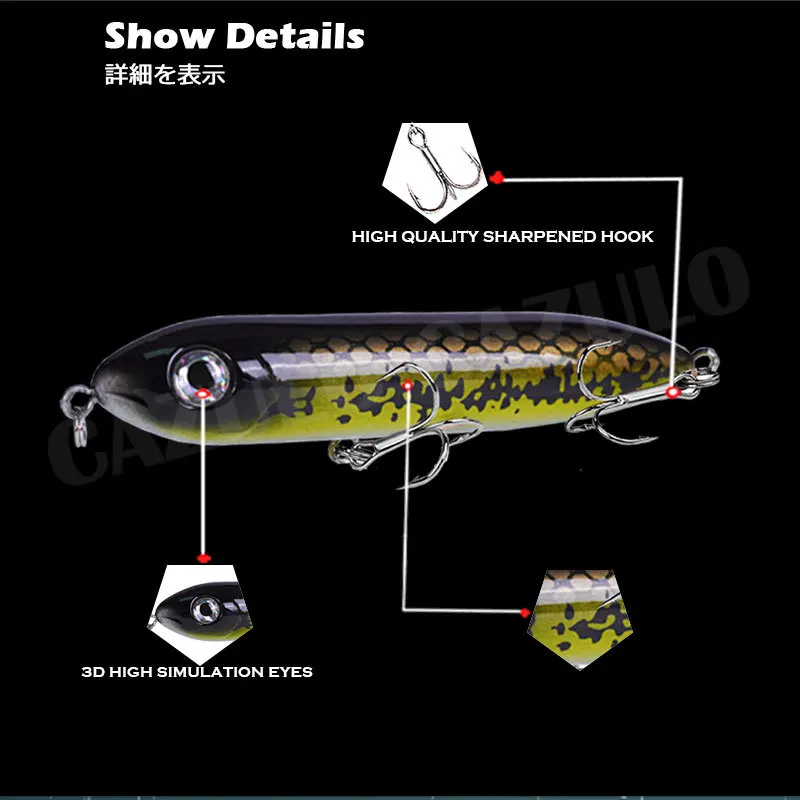 Walk Dog Pencil Fishing Lures 12g Long Casting Seabass Floating Isca Artificial Accesorios De Pesca Hard Bait Top Water Tackle