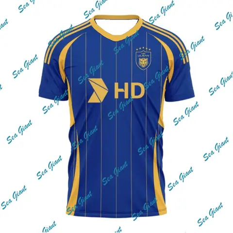 새로운 도착 스타일 2025 울산 HD 반팔 유니폼 탑 축구 유니폼 남자 여자 축구 스포츠 티셔츠 패션 의류