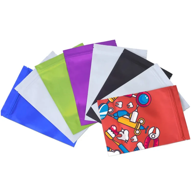 Custom Printed Flat Bottow Christmas Gift Mylar Bags Recyclable Zip Lock Nuts Candy Tea Packaging Pouch Bag