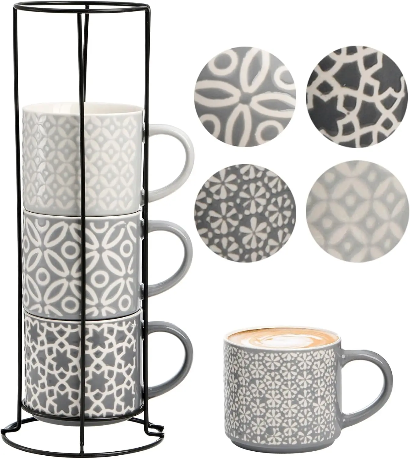 Set Of 4 Stackable …