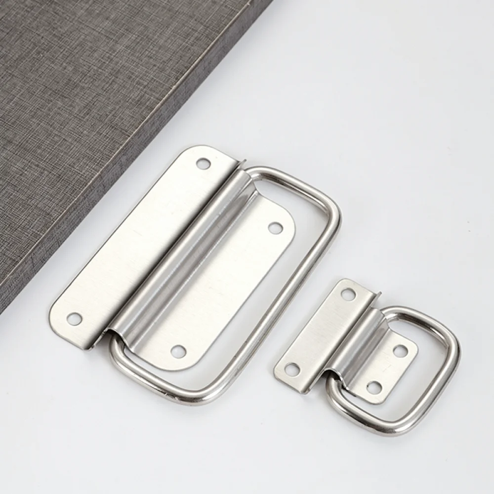 Durable Stainless Steel Folding Handle Industrial Case Pull Hardware Storage Box Equipment Tool Flush Carry Grip