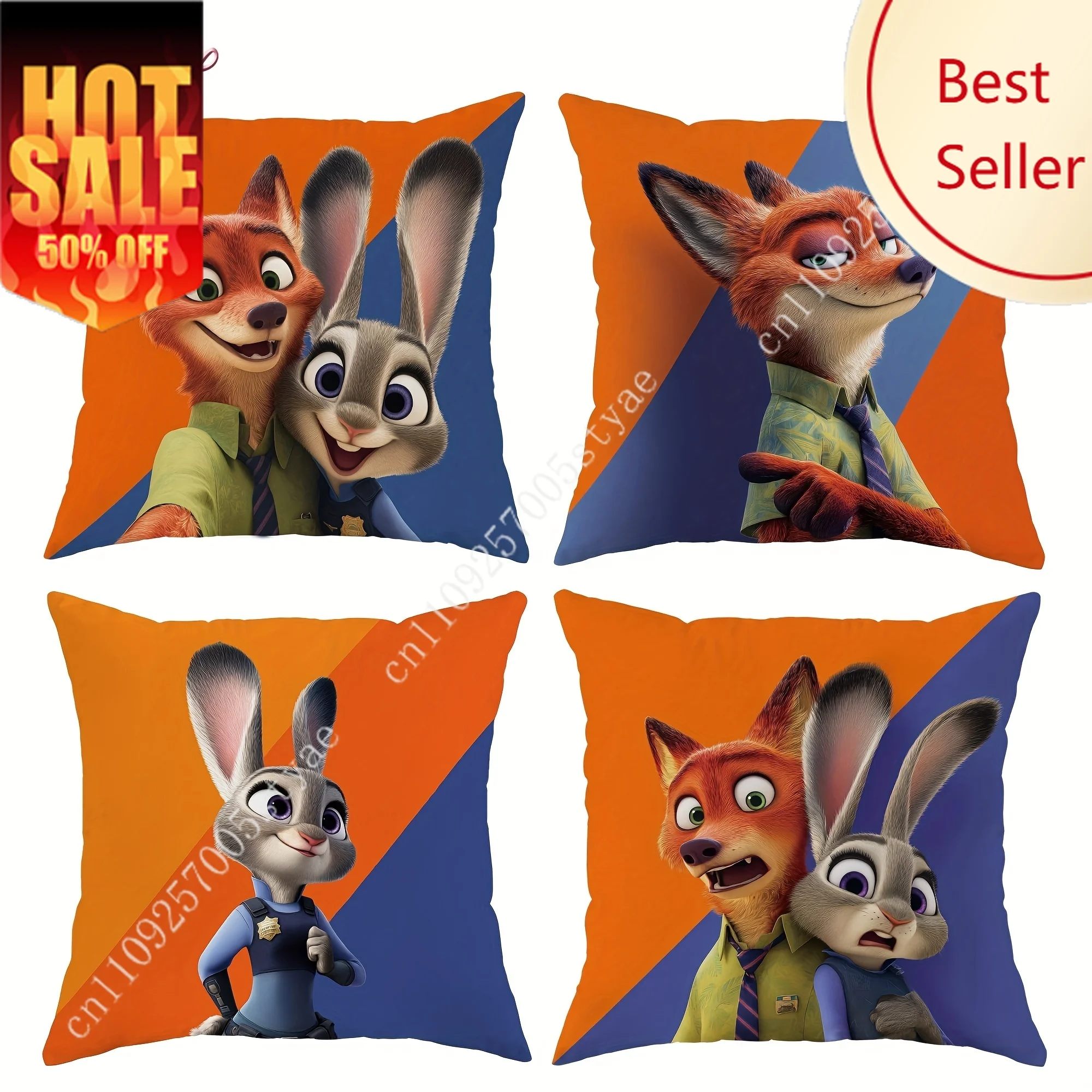 

Zootopia Judy Pillowcase Disney Cartoon Pillow case Soft Sofa Decoration Child Holiday Party Boy Girl Gifts Custom Pillow Cover