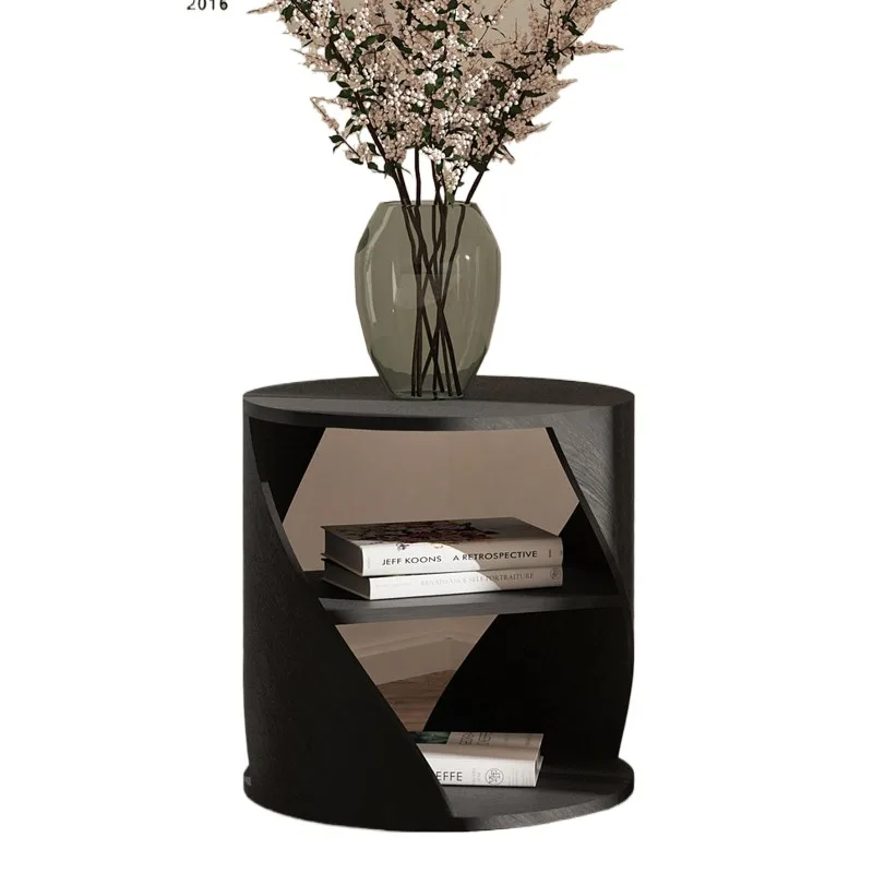 

Thickened pine creative round edge bedside table storage living room bedroom sofa corner small coffee table
