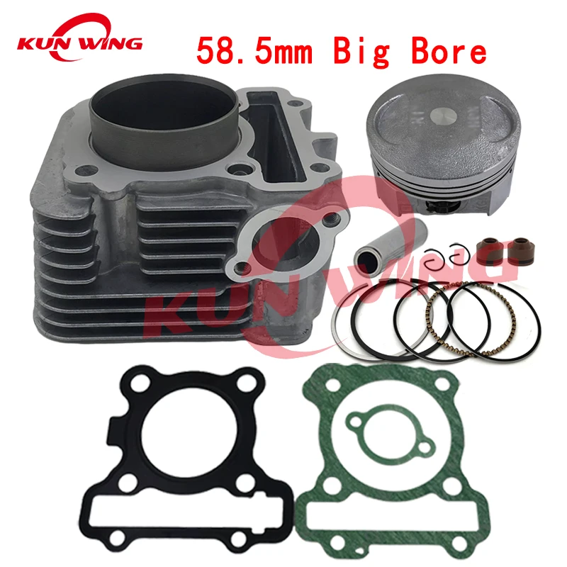 58.5mm Big Bore Cylinder Piston Kit for Yamaha MIO M3 2PH MIO i 125 SOUL GT125 AS125 JYM125T-13 LTS125C 2PH00 EFI Engine Parts