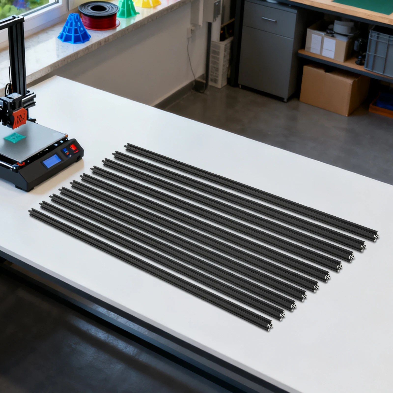 [10 шт. Алюминиевая экструзия с Т-образным пазом] 10 шт. Алюминиевый профиль 6063 — для 3D-принтера и деталей с ЧПУ — прочный, стабильный