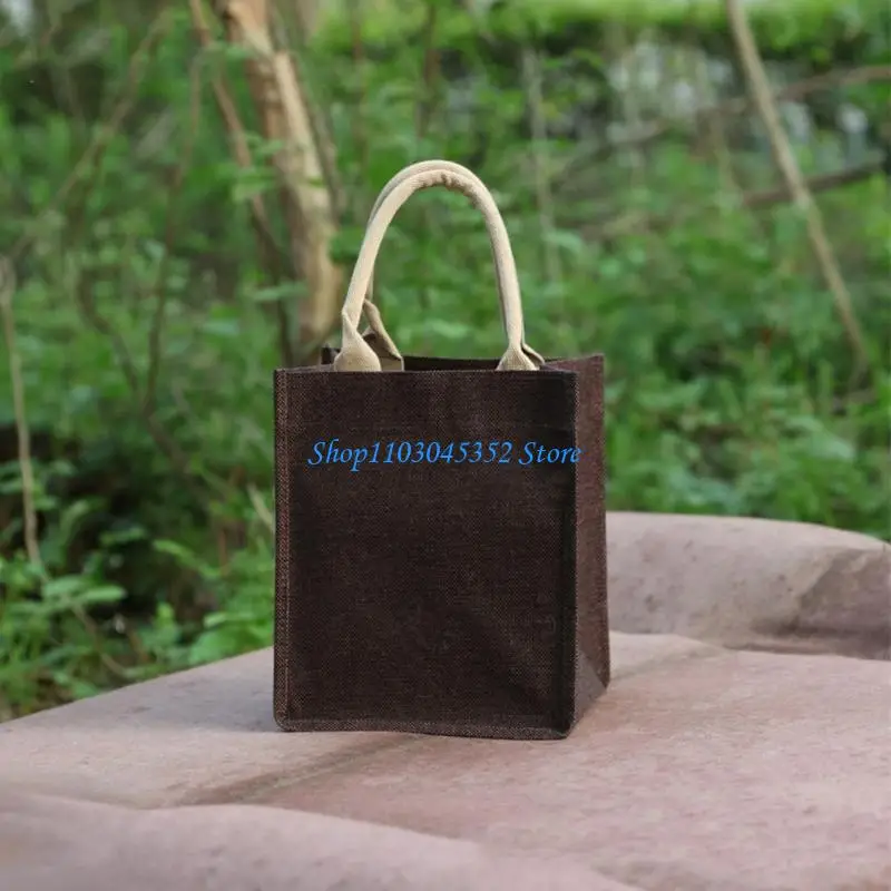 

A3PE Jute Burlap Tote Large Reusable Grocery Bags with Handles Women Shopping Bag