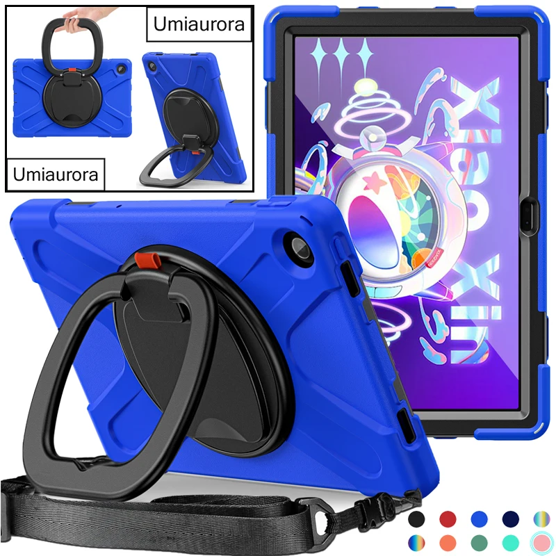 

For Lenovo Tab M10 Plus 3rd 10.6" TB128FU 10.1 inch TB-X306F X606F TB328FU Pull Ring Stand Tablet Case Shockproof Rugged Funda