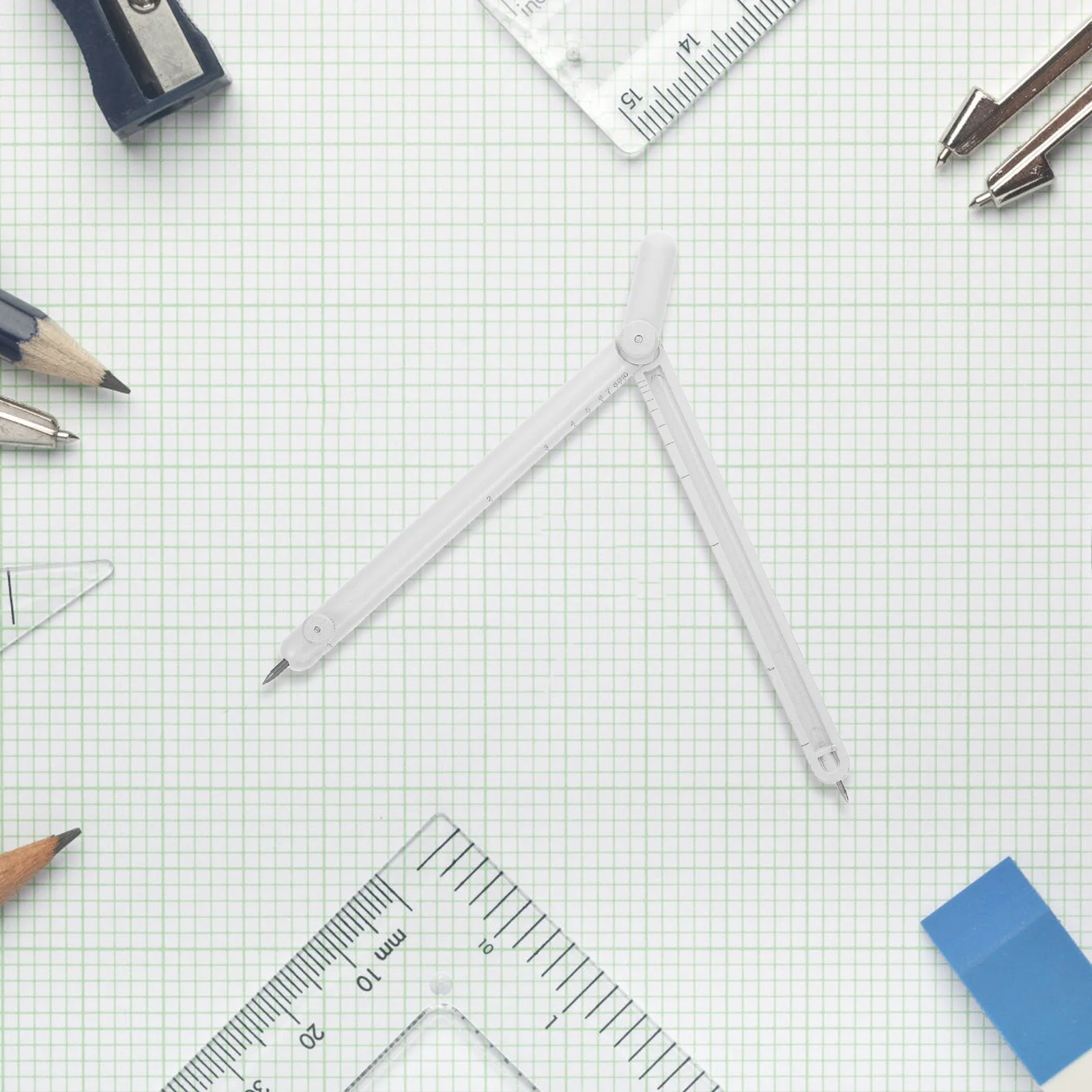 Compass with Scale Drawing for Geometry Tool Circle Maker Drafting Precision Metal