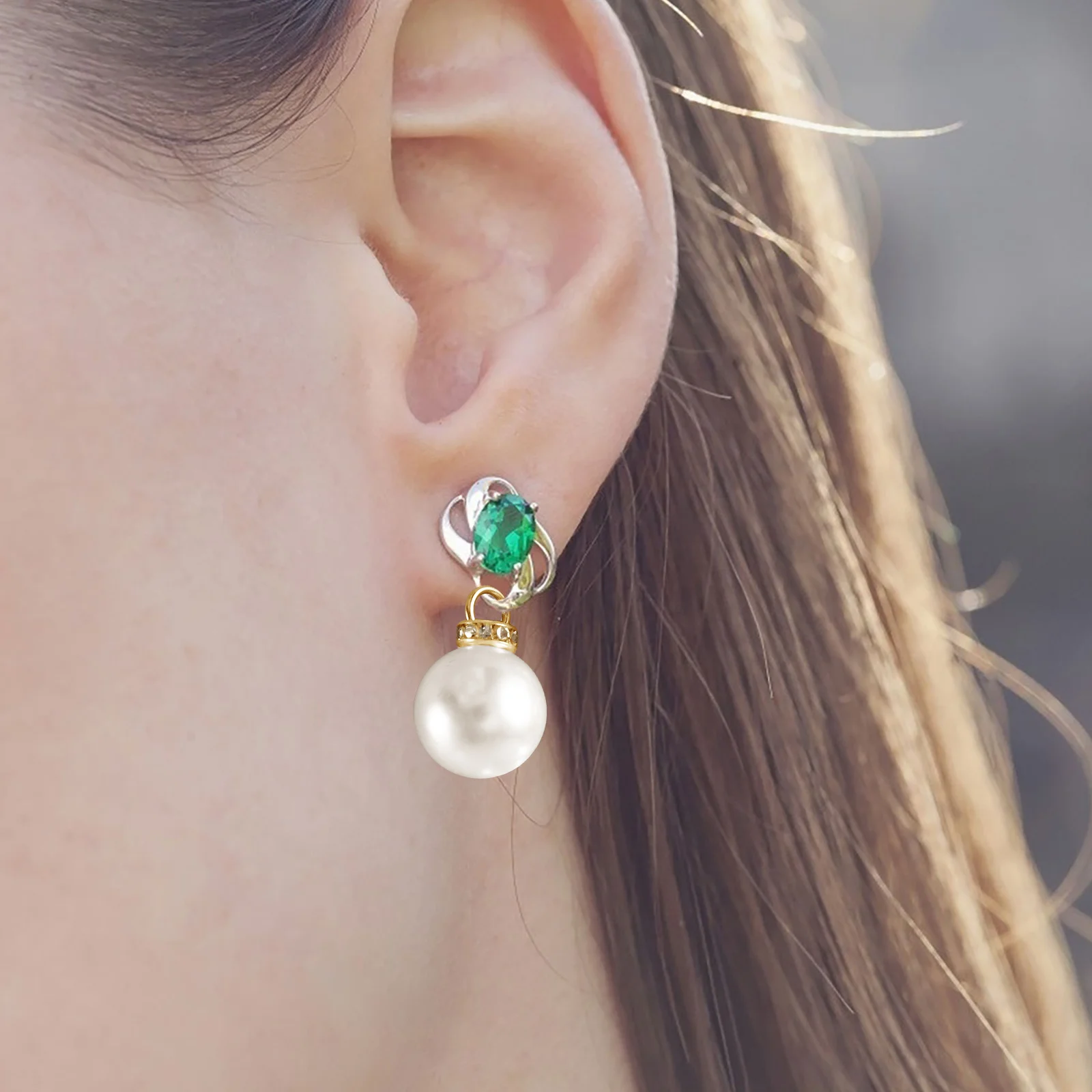 50 قطعة نقطة الحفر اللؤلؤ قلادة جالبة للحظ DIY بها بنفسك صنع المجوهرات النتائج ل أقراط أساور سلاسل المفاتيح الهدايا ديكور السحر