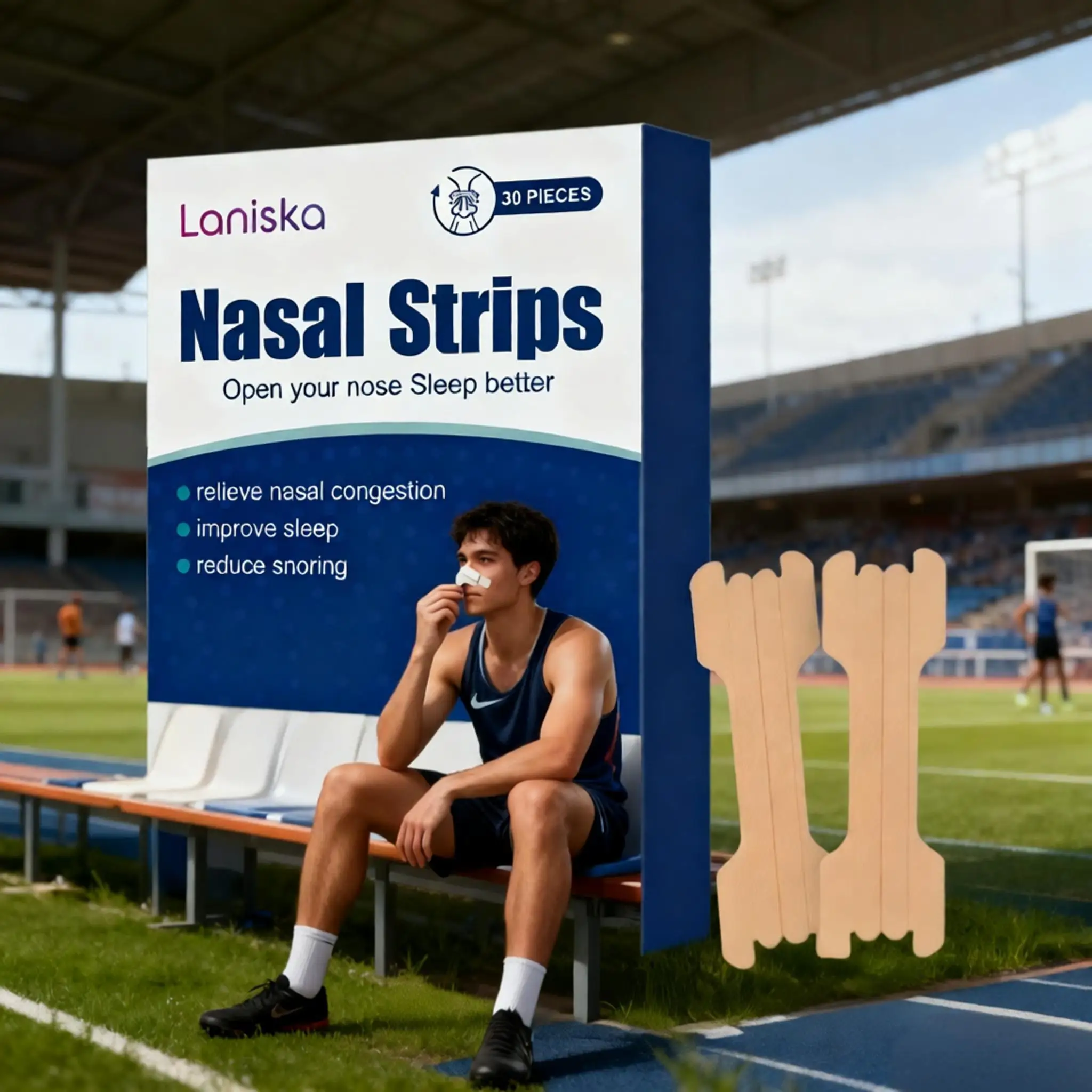 

Anti Snoring Nasal Strips Reduce Snoring Improve Sleep Quality Nasal Dilator Stickers Better Breathing Nose Patches for Sleeping