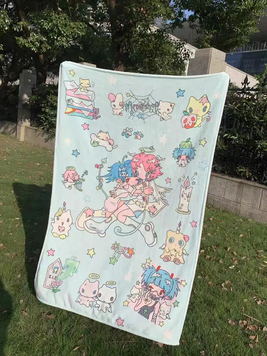 

CZ005 Original Printed Double-Sided Flannel Blanket, Air Conditioning Blanket, Nap Scarf, Blanket