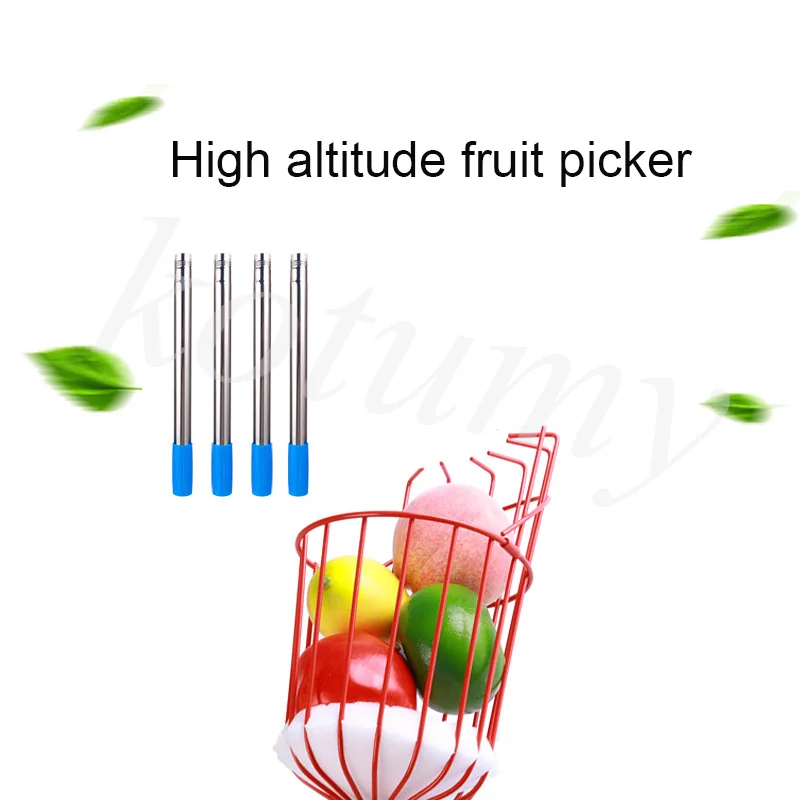 Fruit Picker Tool-Height Adjustable Fruit Picking Tool Outdoor Orchard Fruit Catcher Wit Apple Orange Pear Picker