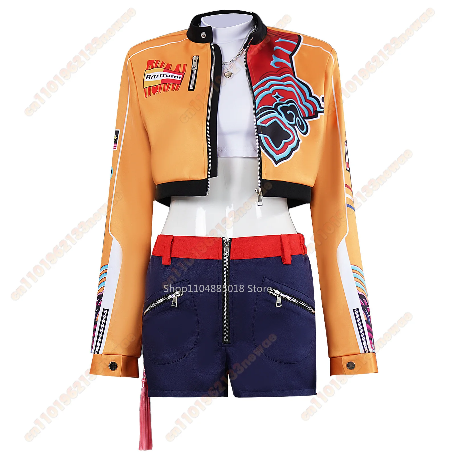 2025 K팝 데몬 헌터 루미 조이 미라 코스프레 의상 여성용 소녀 의류 가발 그룹 아이돌 롤플레잉 할로윈 카니발 슈트