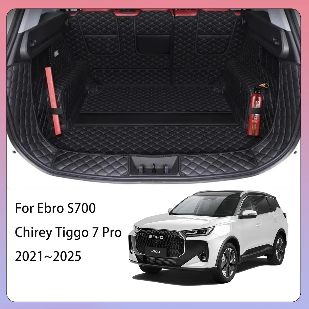 

Для Ebro S700 Chirey Tiggo 7 Pro 2021 ~ 2025 2022 2023 2024 автомобильные чехлы для багажников, защита от царапин, коврик для багажника, защита лотка, аксессуары для интерьера