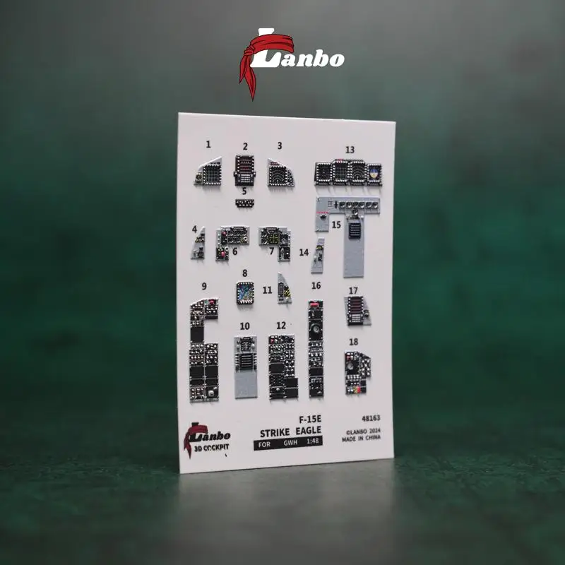 Модели Lanbo 3D Cockpit F-15E STRIKE EAGLE 48163 для GWH 1:48