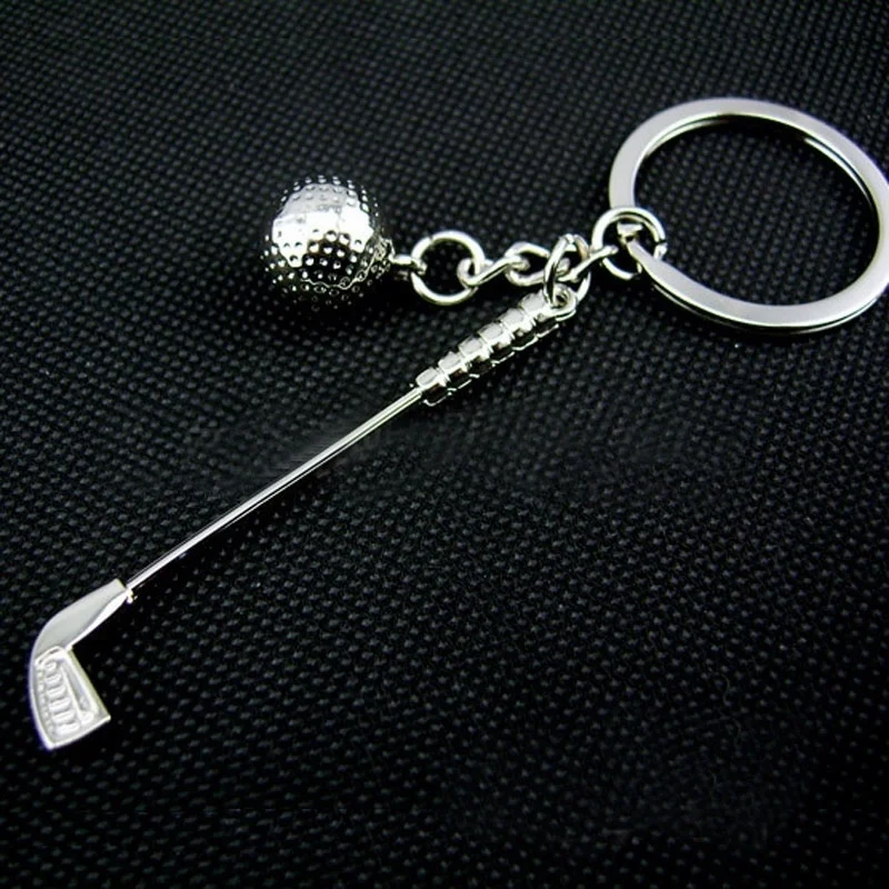 1PCS Golf Club Ball Keychain, Sports Themed Keyring Souvenirs Pendants Toys for Players Athletes Teammates alloy golf gift new