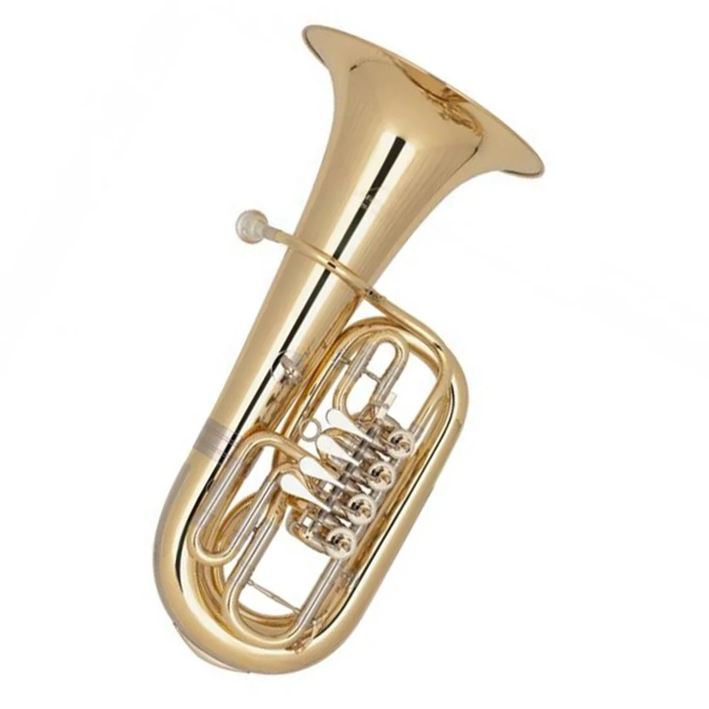 SEAOUSND OEM C/Bb Key Gold 4 Rotary Euphonium JYEP740