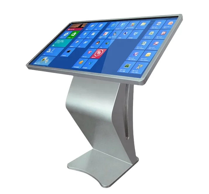 Base per schermo informativo touch orizzontale per chiosco da pavimento con display digitale LCD interattivo all-in-one per richieste