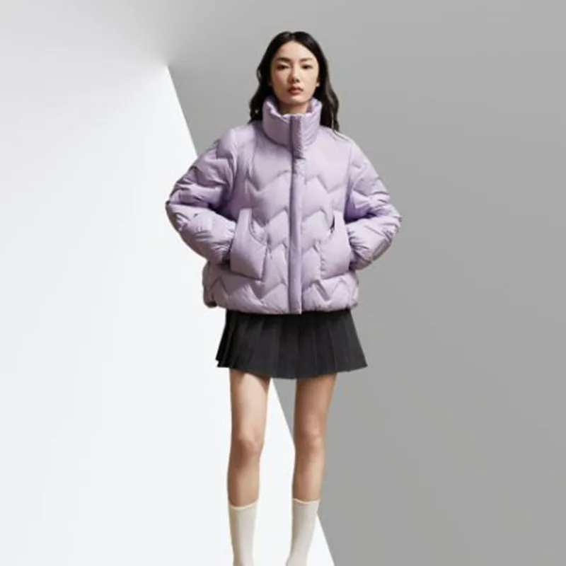 Chaqueta de plumón de pato blanco cálido para mujer, chaqueta de plumón corta de alta calidad para ocio, versión coreana, H503, 2025