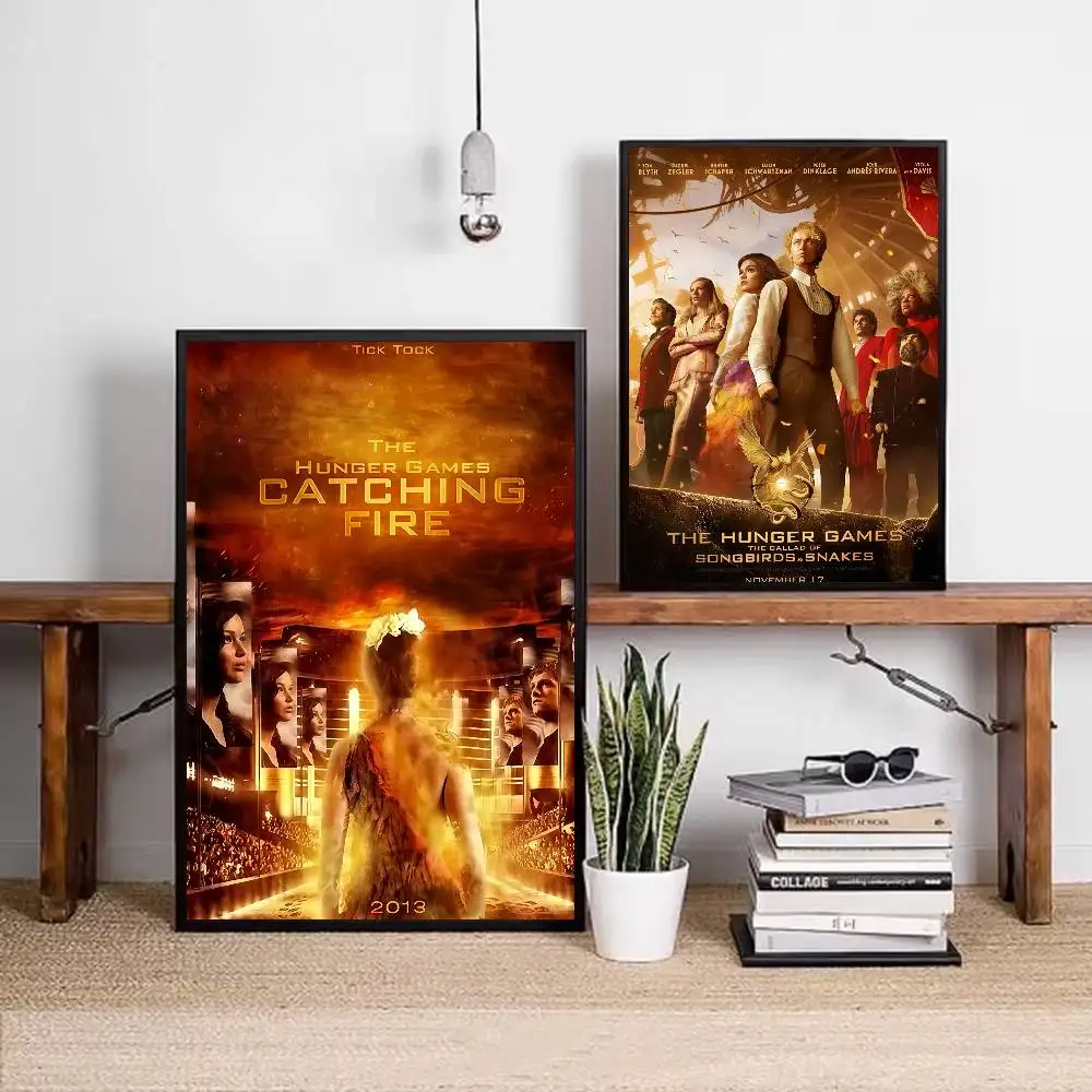 The H-Hunger G-Games Poster Gallery Prints Self Adhesive Home Decor Decoration Wall Decals Living Room Sticker