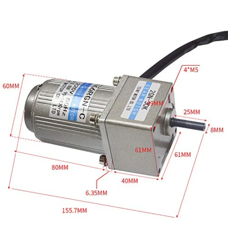 6 Вт, 110 В/220 В, двигатель-редуктор переменного тока с высоким крутящим моментом, коробкой передач 2GN + регулятором скорости CW CCW и комбинированным кронштейном для промышленности