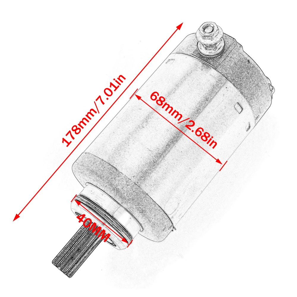 0825-011 0825-024 0825-013 Starter Motor For Arctic Cat ATV Prowler TRV ALTERRA MudPro TBX Thundercat 550 S 650 700 S 1000 4x4 view 6
