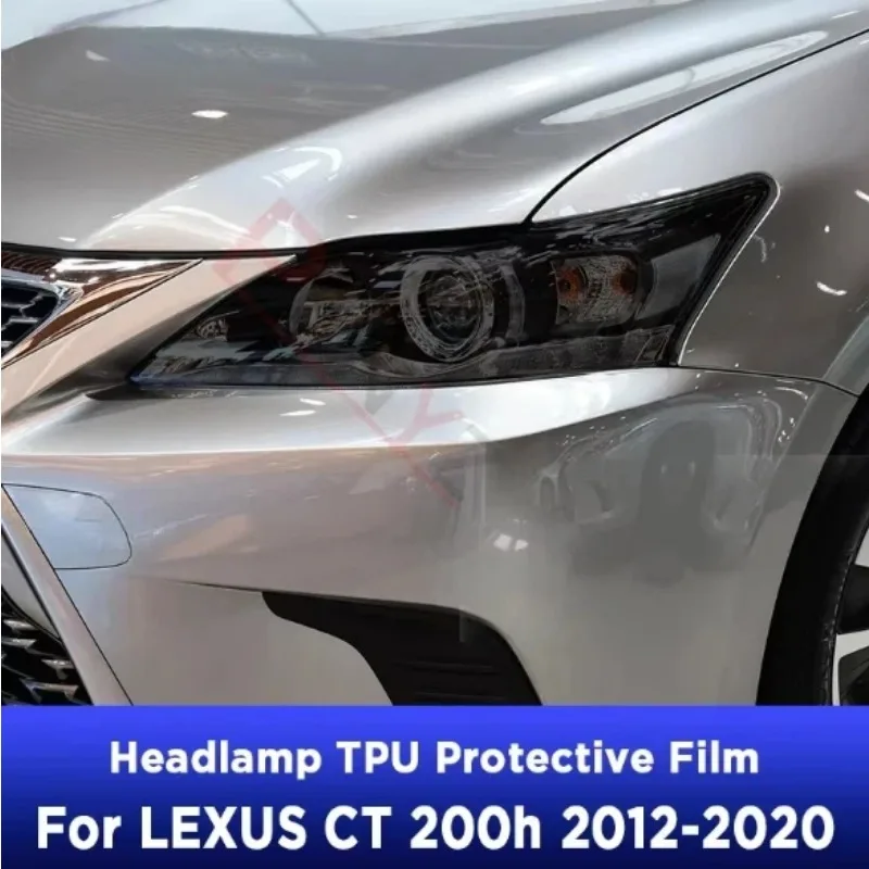 Car Headlight Protection Smoked Black Tint Anti-Scratch Protective Film TPU Stickers For LEXUS CT 200h 2012-2020 Accessories