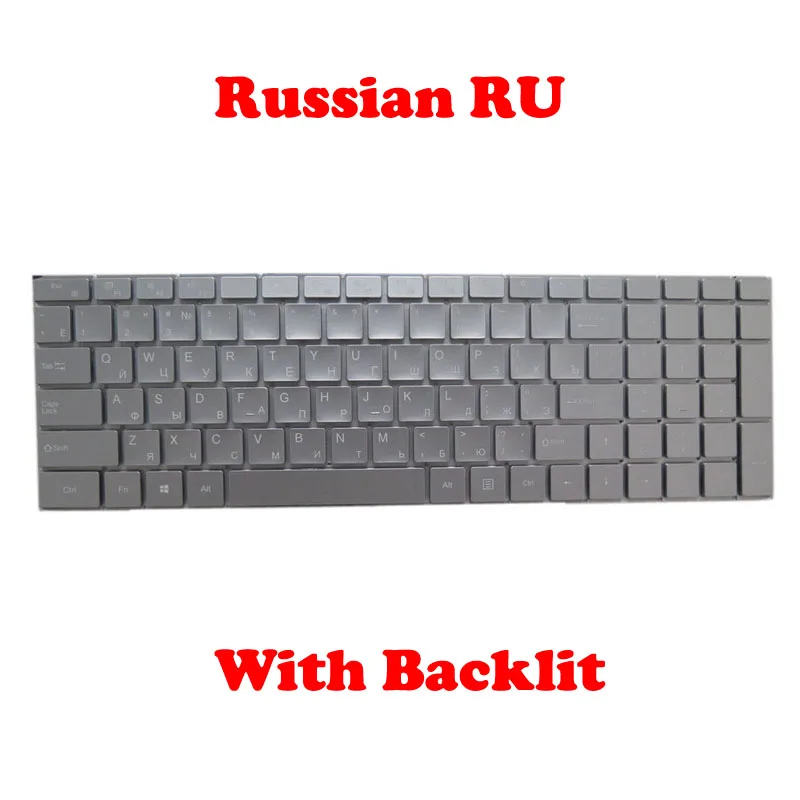 

Laptop Backlit Keyboard For Teclast ZX-350-23 YX-5594 W20211110 33.35002 Russian RU Silver New