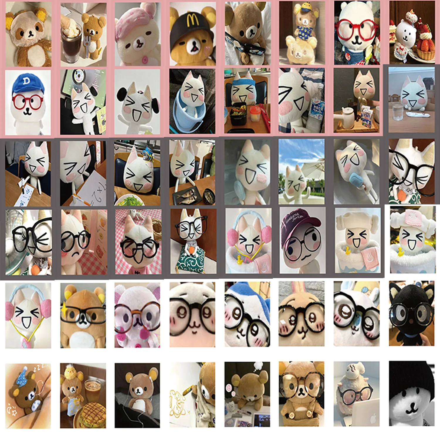 10/30/64PCS Cute Rilakkuma Toro Lnoue Max Polaroid Joke Bear Stickers Graffiti Creative Decorative Water Cup Pencil Box Scooter - Image 3