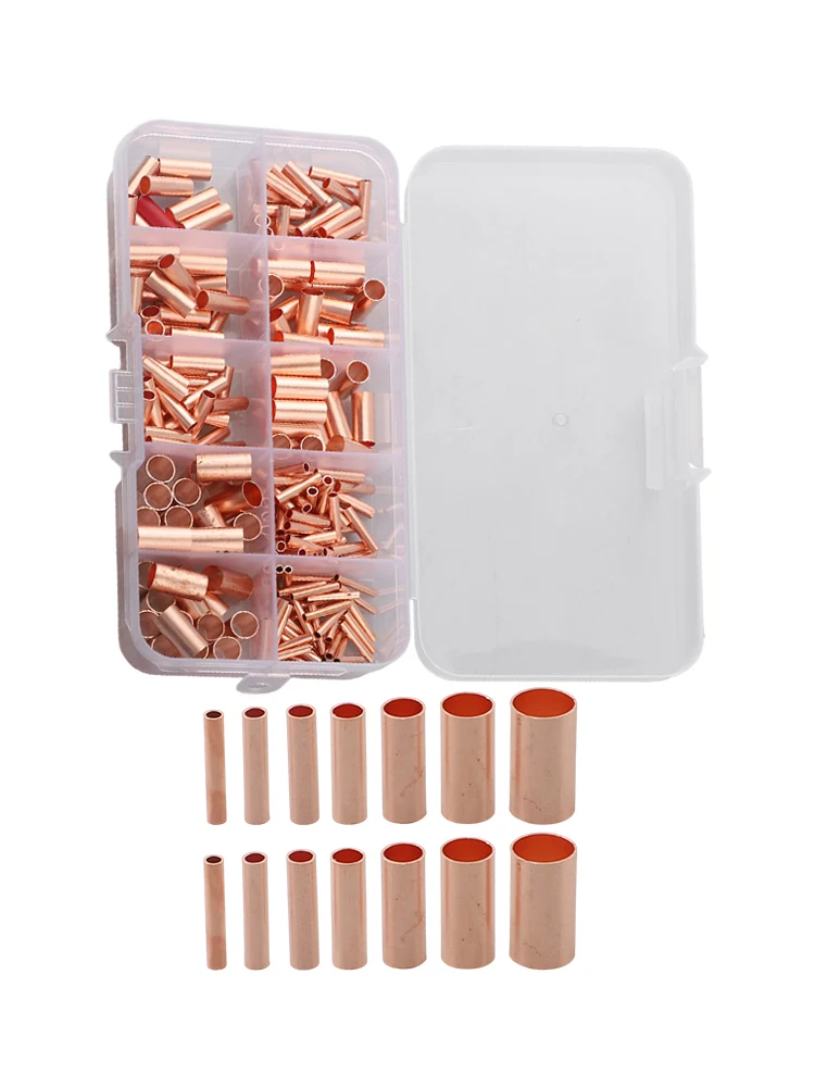 Electrical Butt Terminals Wire Ferrules Kit 7 for Sizes Available Anti-aging Material Good Conductivity Electrical Connection
