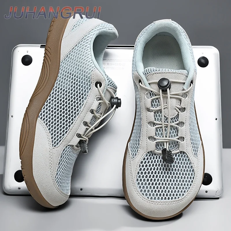 

Wide-toe shoes, summer breathable mesh sports shoes, suitable for both men and women as outdoor travel shoes Rubber sole