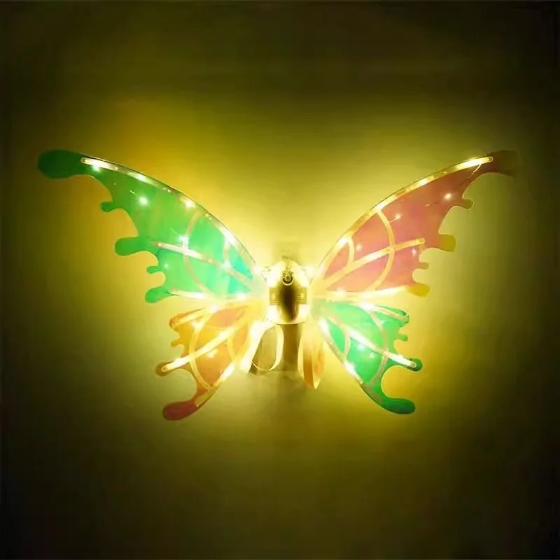 Imagem -03 - Asas de Borboleta Elétricas Brilhantes para Cães Asas de Bat com Luzes Led e Música Cosplay Party Toy Vestido para Cães Médios e Grandes Novo