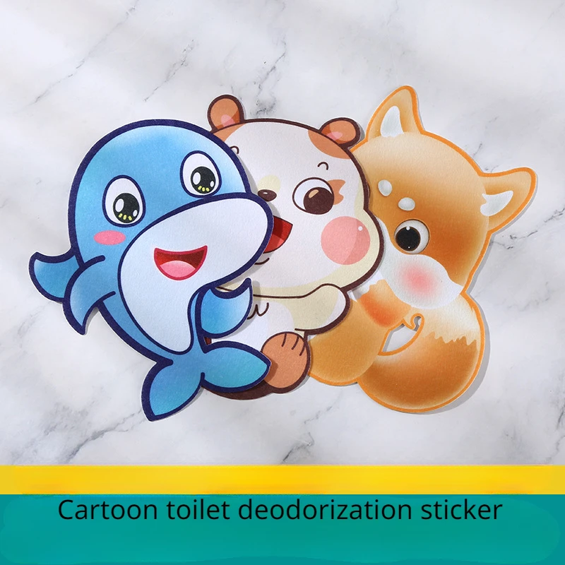 Felt Toilet Sticker, Bathroom, Bathroom, Thickened Adhesive Pad, Toilet Toilet, Felt Cartoon Deodorant Sticker